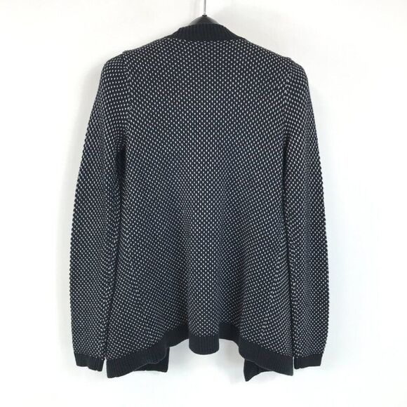 Lands' End Open Front Knit Cardigan Women's Small Pockets Cotton Acrylic Winter - Picture 6 of 11